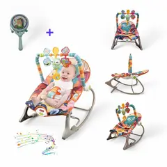 BRITOCHET - Silla Mecedora Bebé Musical REF 68129 Morado Buho