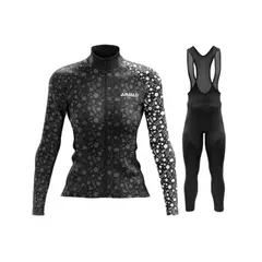 ARMAZI SPORT - UNIFORME DE CICLISMO ARMAZI MANGA LARGA DAMA NEGRO