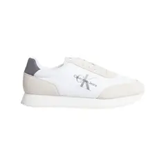 CALVIN KLEIN - Tenis blanco retro runner con monograma