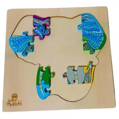 GENERICO - Rompecabezas Figura Elefante En Mándalas 20 Piezas Para Niño