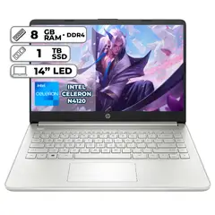 HP - PORTATIL 14-DQ0533LA INTEL CELERON N4120 8GB RAM 1TB SSD PANTALLA 14" LED