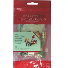 NANOBLOCK - Papá Noel Y Renos Microbloques De Construcción