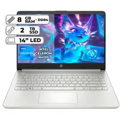 HP - PORTATIL 14-DQ0533LA INTEL CELERON N4120 8GB RAM 2TB SSD PANTALLA 14" LED