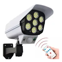 GENERICO - Lámpara Con Panel Solar Sensor De Movimiento Tipo Cámara