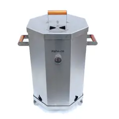 GENERICO - Asador de Barril 30 Libras Calibre 18 COMBO ESPECIAL ahumador