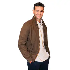L Y H - Chaqueta Para Hombre Khaki Oscuro Marca L&H