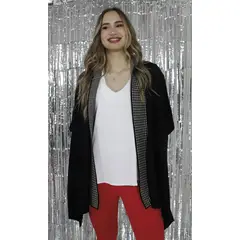 L Y H - Capa Para Mujer Negro Marca L&H