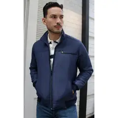 L Y H - Chaqueta Para Hombre Azul Marca L&H