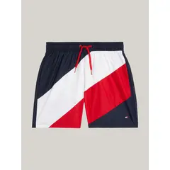 TOMMY HILFIGER - Traje De Niño Baño Azul De Medio Largo Global Stripe