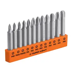 PRETUL - Juego 12 Puntas Phillips - Estrella 2 50mm Truper Pun-12ph2