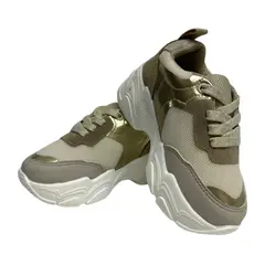 PUNKY KIDS - Kim tenis para niña beige