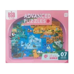 MARKET TOYS - Rompecabezas Puzzle Advanced 2 En 1 Continentes 154-195 Pcs