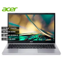 ACER - Portatil A315-24PT-R2N3 AMD Ryzen 5 7520U SSD 512GB 16GB 15.6" FHD IPS Multi-Touch