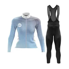 ARMAZI SPORT - UNIFORME DE CICLISMO ARMAZI MANGA LARGA DAMA AZUL