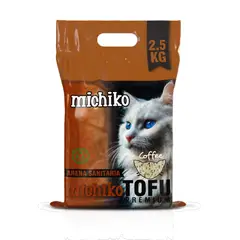CATLIKE - Arena Sanitaria Premium Tofu Ecológica Café 2kg Michiko