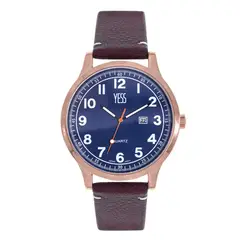 YESS - Reloj Para Hombre Color Cafe Tablero Bicolor Ref EA9005G-03