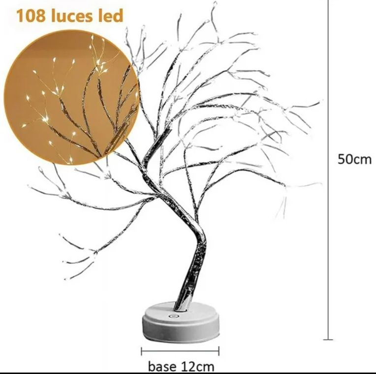 Imagen de ARBOL LED TIPO BONSAI DECORATIVO CON LUCES AMARILLAS CALIDAS