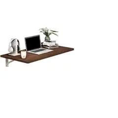 GENERICO - Escritorio Plegable De Pared Con Pasa Cable Color Wengue