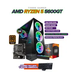 AMD - PC RYZEN 5 5600GT / RAM 16GB / SSD512GB / CHASIS 4 FANS / 700W 80+