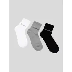 CALVIN KLEIN - Pack negro de 3 unidades cushion quarters