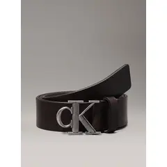 CALVIN KLEIN - Cinturón Café De Cuero De Hombre