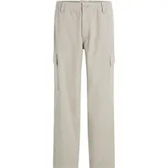 CALVIN KLEIN - Pantalón gris cargo recto de ripstop