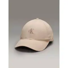 CALVIN KLEIN - Gorra beige con monograma bordado