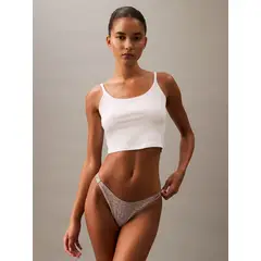 CALVIN KLEIN - Pantie Tanga De Encaje - Modern Logo With Lace