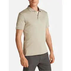 CALVIN KLEIN - Polo beige slim de algodón