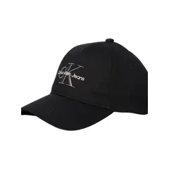 CALVIN KLEIN - Gorra negra con monograma bordado