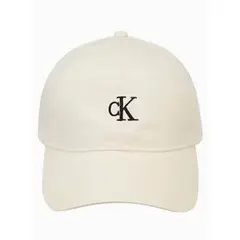 CALVIN KLEIN - Gorra beige con monograma bordado