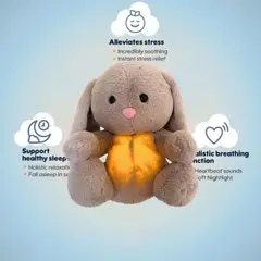 ORIGINAL HEALTH - PELUCHE CON RESPIRACION SONIDO Y LUZ PELUCHE PARA DORMIR