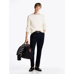 TOMMY HILFIGER - Saco blanco classics de punto trenzado