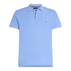 TOMMY HILFIGER - Polo azul de corte regular con logo