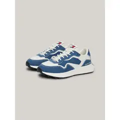 TOMMY HILFIGER - Tenis azul denim con diseño retro