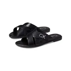 CALVIN KLEIN - Sandalias multicolor con monograma metálico
