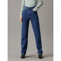 CALVIN KLEIN - Jeans azul oscuro high rise straight