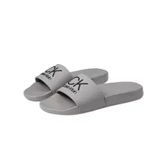 CALVIN KLEIN - Sandalias gris con monograma