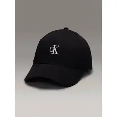 CALVIN KLEIN - Gorra negra con monograma bordado