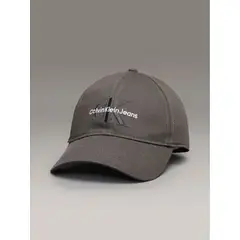 CALVIN KLEIN - Gorra Gris Con Monograma Bordado