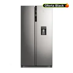 ELECTROLUX - Nevecón no frost side by side 528L inverter gris ERSA53V3HDS