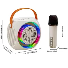 GENERICO - Mini Parlante Karaoke Niños Adultos Micrófono X2 Bluetooth
