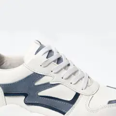 GENERICO - Tenis Mujer Cuero Azul Millenials Sidney