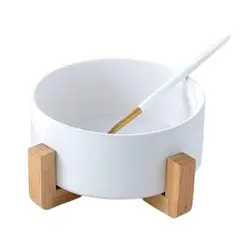 PETS ACCESORIOS - Comedero o Bebedero Ceramica Gato Blanco