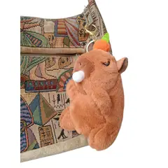 GENERICO - Llavero Capibara Desestresante Aro Inoxidable y Hace Bombas