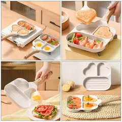 SKY - Sartén Para Huevos Fritos Forma De Corazón 3 Puestos Niños