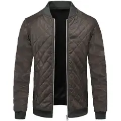 THE CLOTHING COMPANY - Chaqueta Hombre Cuero Sintético Diseño Cuadros