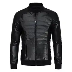 THE CLOTHING COMPANY - Chaqueta Hombre Cuero Sintético Diseño Lineas