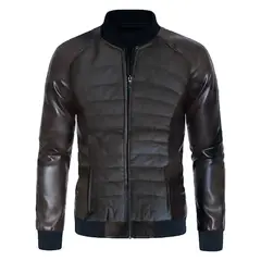 THE CLOTHING COMPANY - Chaqueta Hombre Cuero Sintético Diseño Lineas