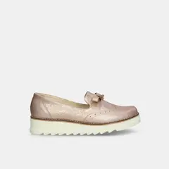 BATA - Mocasines Para Mujer Dorado Jorun